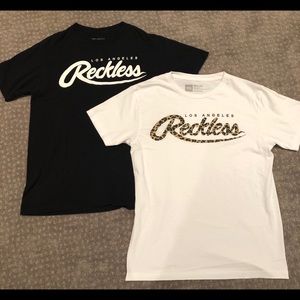 Set of (2) Men’s RECKLESS Los Angeles T-Shirts